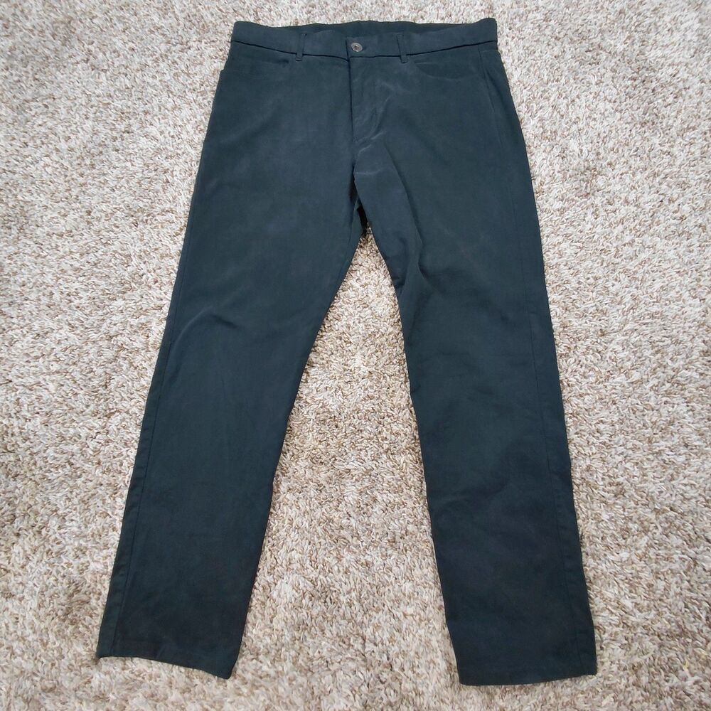 Greyson Armonk 5 Pocket Pants Mens 34x28 Hemmed Black Slim Fit Stretch Golf